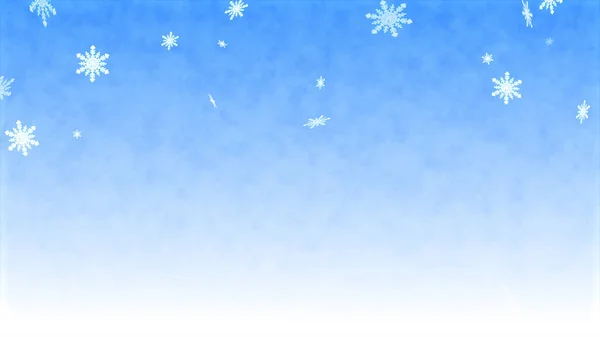 Copos Nieve Fondo Azul Degradado Imagen Navidad — Foto de Stock
