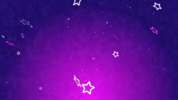 Pink-purple gradient background with glowing star-shaped particles, psychedelic image