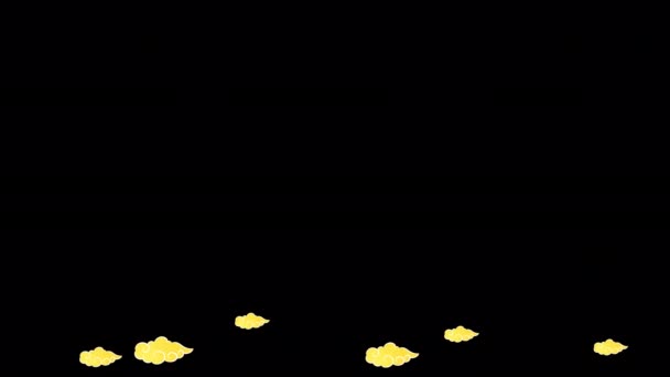 Новорічний Матеріал Петльова Анімація Фону Московськими Хмарами Морем Хмар Течуть — стокове відео