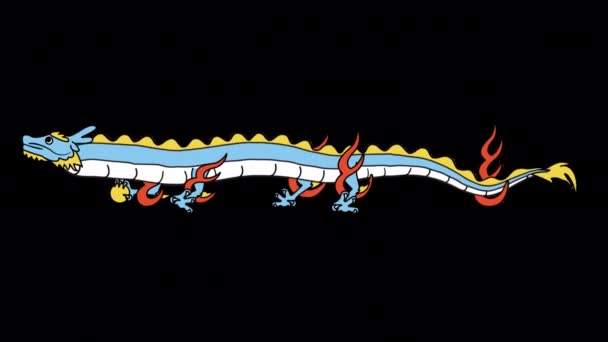 Material Felicitación Año Nuevo Para Año Del Dragón 2024 Animación — Vídeo de stock