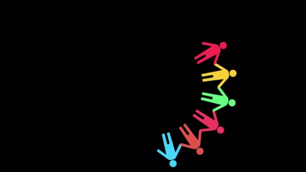 Loop Animatie Van Een Persoon Hand Hand Verschijnt Verdwijnt — Stockvideo