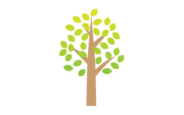 Satu Pohon Sederhana Alam Eko Gambar Vector Illustration - Stok Vektor
