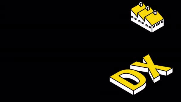 ビジネス 配送とDxの画像 トラックの簡単なアニメーション — ストック動画