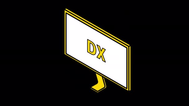Dx画像 コンピュータモニタ 電子メールアイコン等のアニメーション — ストック動画
