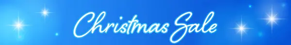 Weihnachtsbanner Mit Blau Glitzerndem Hintergrund Vector Illustration — Stockvektor