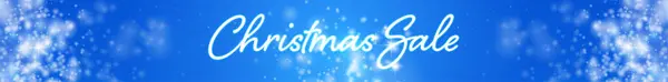 輝く青い背景のクリスマスバナー ベクターイラスト — ストックベクタ