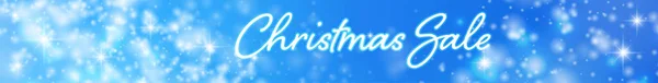 Christmas Banner Glittering Blue Background Vector Illustration — Stock Vector
