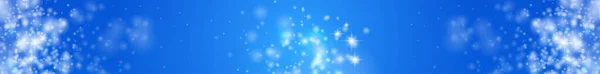 コピースペース ベクターイラストと輝く青い背景を持つクリスマスバナー — ストックベクタ