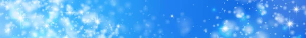Weihnachtsbanner Mit Glitzerndem Blauem Hintergrund Mit Kopierraum Vector Illustration — Stockvektor