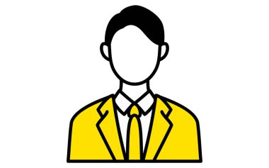 Yüzü olmayan bir vergi muhasebecisi ve muhasebecisinin basit çizim simgesi, Vector Illustration