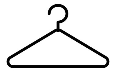 Askı simgesi, basit çizgi çizimi, Vektör İllüstrasyonu