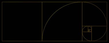 Tasarımda kullanılan oran, 2. Altın Oranı 2: 1.618, Vektör İllüstrasyonu