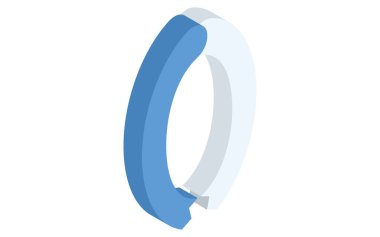 Çamaşır malzemeleri, yatak makasları, izometrik illüstrasyon, Vektör İllüstrasyonu