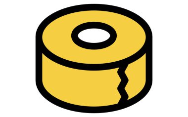 Kiralık: koli bandı, izometrik illüstrasyon, Vektör İllüstrasyonu