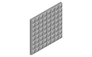 Ses yalıtımı ve ses emme materyalleri Kiralama özelliklerinde alınabilen gürültü azaltma tedbirleri, Vektör İllüstrasyonu