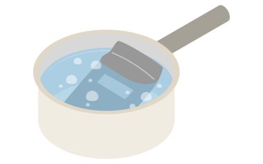 Kavanozda retort kese ısıtma, Vektör İllüzyonu