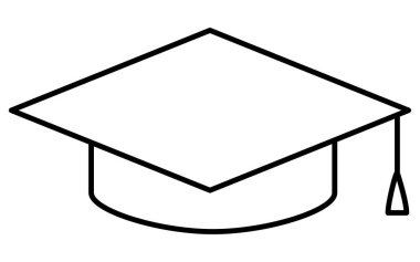 Üniversite mezuniyet şapkaları, hedefler için iş simgeleri, hedefe ulaşmak ve hedefler, Vektör İllüstrasyonu