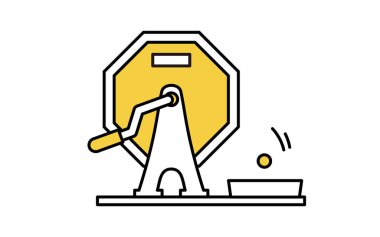 Piyango makinesinin tıkırtısı, Vektör İllüstrasyonu