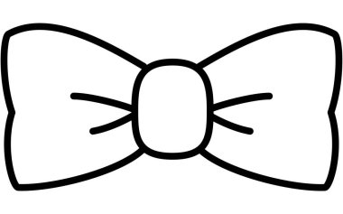 Papyon, basit siyah beyaz çizgi çizim ikonu, Vektör İllüstrasyonu