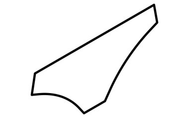 Kadın iç çamaşırı ve pantolonu, basit izometrik çizgi siyah beyaz ikon çizimi, Vektör İllüzyonu