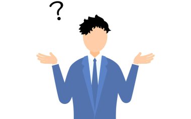 Takım elbiseli iş adamının basit bir tasviri, Vector Illustration