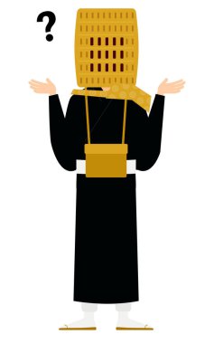 Vector Illustration adlı bir Budist rahibi sorgulamak için basit bir örnek.