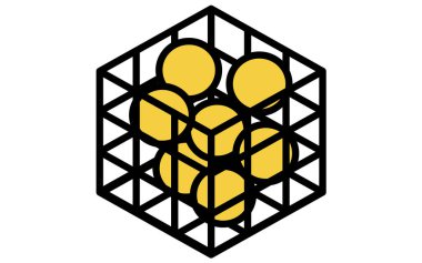 Basket topu düzenleme sepetinin basit bir çizgi çiziminin Isometric illüstrasyonu, Vector Illustration