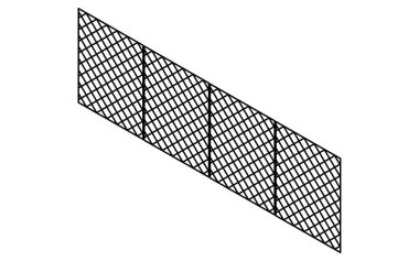 Basit tel örgü çitlerinin çiziminin Isometric illüstrasyonu, Vektör Resimleri