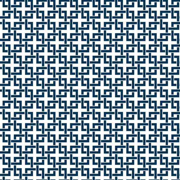 Kakutsunagi, birbirine kenetlenmiş kare geometrik tasarımı olan kusursuz Japon geleneksel deseni. Tekstil ve kültürel dekorasyon için lacivert yinelenen arka plan dokusu, Vektör İllüstrasyonu
