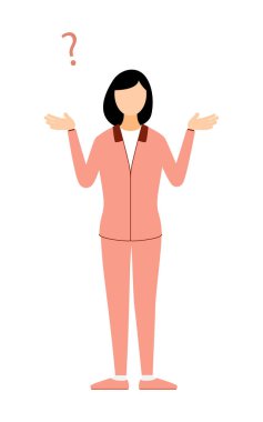 Formalı bir kadının tasviri. Elleri açık, Vector Illustration.