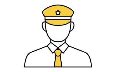 Güvenlik Görevlileri, Suç Önleme ve Ev Güvenlik Simgeleri, Vektör İllüstrasyonu