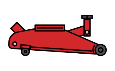 Araç kaldırma ve araba bakımı illüstrasyonu için basit ve şirin yer değiştirme simgesi, Vektör İllüstrasyonu