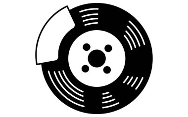 Araç bakım ve onarım için fren yastığının basit ve şirin çizgi simgesi, Vektör Resimleri