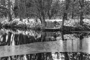 Eiskalter Nachmittag am See zwischen Bayern und Unterfranken