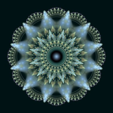 Fraktal ışıldayan yıldız süsü
