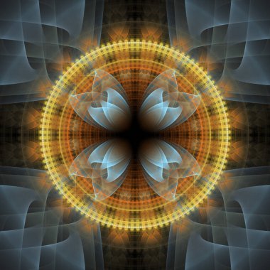 Çiçek, güneşli bir süs gibi parlıyor.