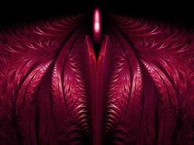 Mum parlak kırmızı fraktal desen