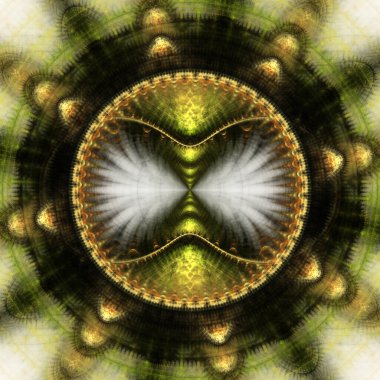 Parlak mistik fraktal süs