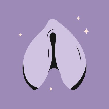 Şans kurabiyesi kartı. Kapalı Çin ekmeği. Bake 'in içinde sürpriz mesaj var. Çin Geleneksel Yemekleri, Geleceği Öngörme, Piyango, Kader Tahminleri. Çizgi film Vektör İllüstrasyonu