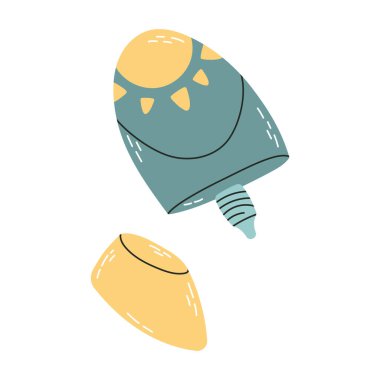 Güneş kremi ile birlikte şişe ve tüp. Ruj, losyon, krem ve sprey. Cilt koruması. El çizimi düz vektör seti beyaz arkaplanda izole edildi