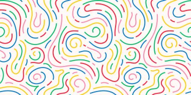 Renkli çizgiler, kusursuz desenler. Yaratıcı minimalist tarz sanat geçmişi, temel şekilli moda tasarımı. Modern soyut renk arkaplanı. 