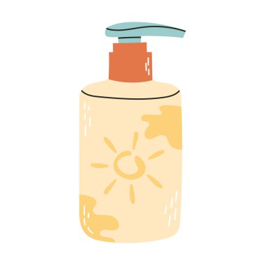 Güneş kremi ve krem sürün. Güneş koruması ve güneş güvenliği. Güneş kremi, serum, merhem, SPF ile losyon. Beyaz arkaplanda güneş kremi izole edildi.