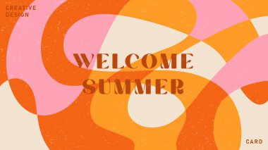 Yazın parlak kapak konsepti, şirket kimliği, markalaşma, sosyal medya reklamları, tanıtım için minimal tarzda afiş. Modern tasarım şablonu modayı geometrik biçiminde