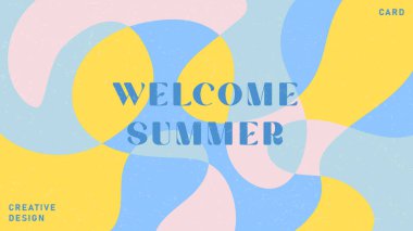 Yazın, parlak sarı çizgileri olan soyut ve soyut bir arka plan. Satışlar için modern sanat minimalist tasarım şablonu, yatay poster, başlık, kapak, sosyal medya, moda reklamları