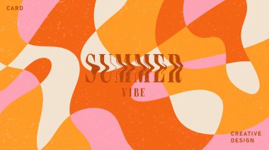 Yazın parlak kapak konsepti, şirket kimliği, markalaşma, sosyal medya reklamları, tanıtım için minimal tarzda afiş. Modern tasarım şablonu modayı geometrik biçiminde