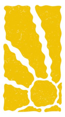 Canlı sarı renkli güneşli dalgalı ışınlar, modaya uygun retro pankartlar, soyut hippi yaz posterleri şablonu. Vektör stok illüstrasyonu 