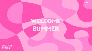 Poster, kart, kapak, etiket, kapak efektli modern minimalist tarzda afiş için hazırlanmış parlak yaz çizimleri. Modern ve basit yaz tasarım şablonları. Vektör hisse senedi grafiği