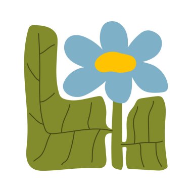 Soyut bitkiler. Botanik karalama arka plan sanatı. Çiçek ve soyut bir şekil bırakır. Baskı, duvar kâğıdı, ev dekorasyonu için duvar sanatı için çağdaş moda çiçek tasarımı.