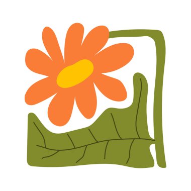 Soyut bitkiler. Botanik karalama arka plan sanatı. Çiçek ve soyut bir şekil bırakır. Baskı, duvar kâğıdı, ev dekorasyonu için duvar sanatı için çağdaş moda çiçek tasarımı.