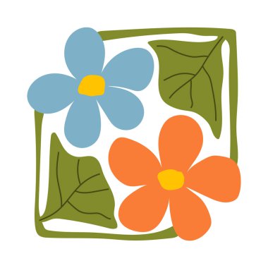 Soyut bitkiler. Botanik karalama arka plan sanatı. Çiçek ve soyut bir şekil bırakır. Baskı, duvar kâğıdı, ev dekorasyonu için duvar sanatı için çağdaş moda çiçek tasarımı.